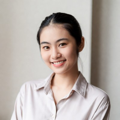 Woman smiling in indoor setting
