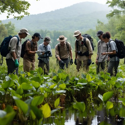 Nature exploration in the forest
