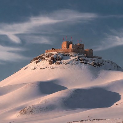 Castle on a snowy hill