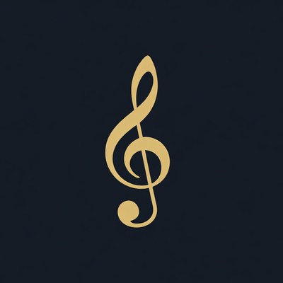 Music note design on dark background