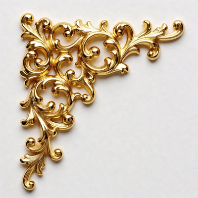 Gold decorative corner piece design
