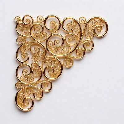 Golden decorative corner design