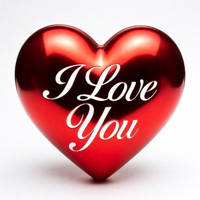 Heart with i love you message