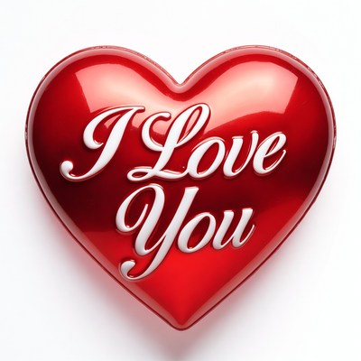 Heart shaped container with love message