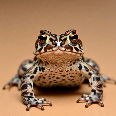 Close-up of a spotted toad