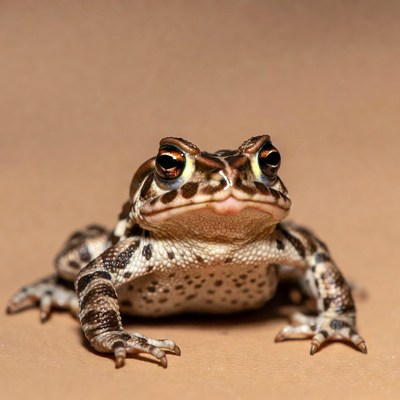 Close-up view of a common frog