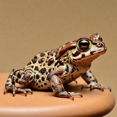 Frog on a table surface