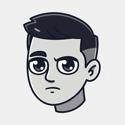 Sad anime boy illustration