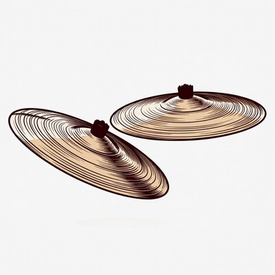 Pair of cymbals illustration