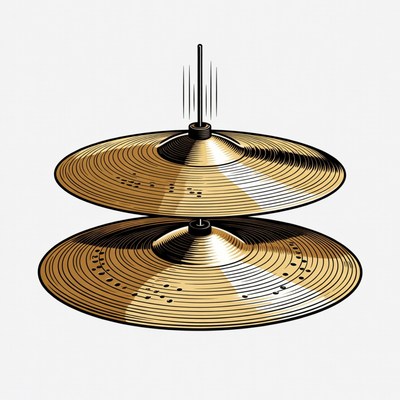 Clashing cymbals illustration