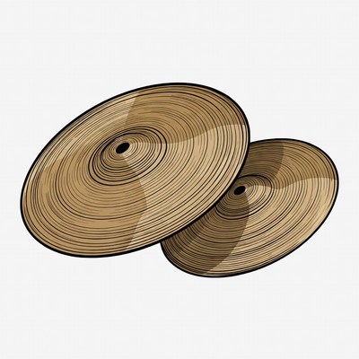 Pair of cymbals illustration