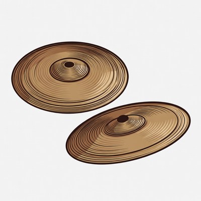 Pair of Illustrated Cymbals