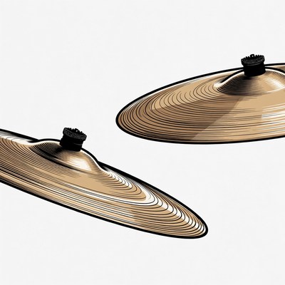 Pair of Drum Cymbals Illustration