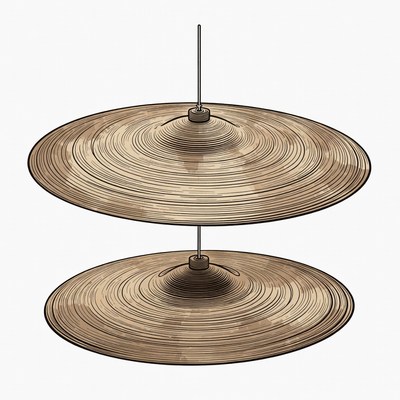 Stacked Hi-Hat Cymbals Illustration