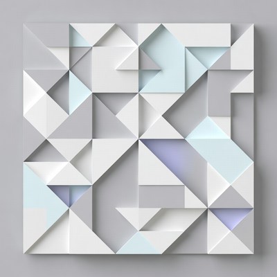 Abstract Geometric Paper Fold Art