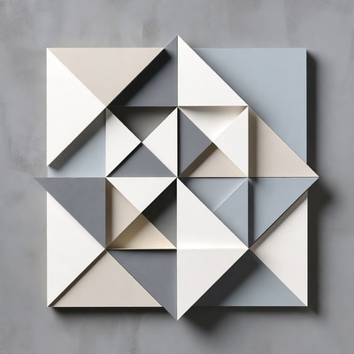 3D Geometric Triangle Origami Art