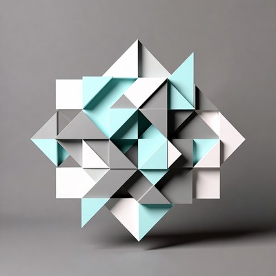 Abstract Geometric Paper Sculpture