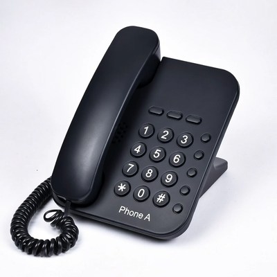 Black Phone A Corded Desk Phone