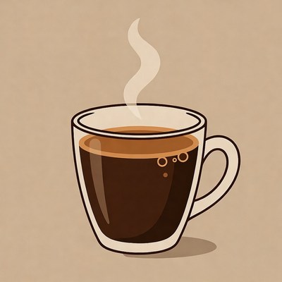 Steaming Hot Coffee Cup