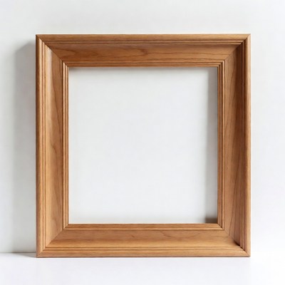 Empty Wooden Picture Frame