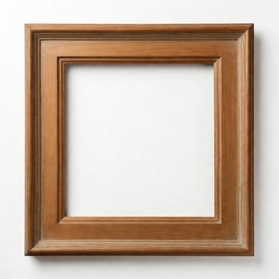 Empty Wooden Picture Frame
