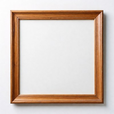 Empty Wooden Picture Frame