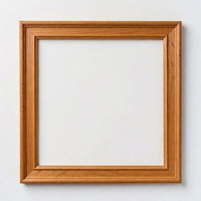 Empty Wooden Picture Frame