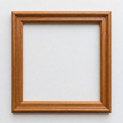 Empty Wooden Picture Frame