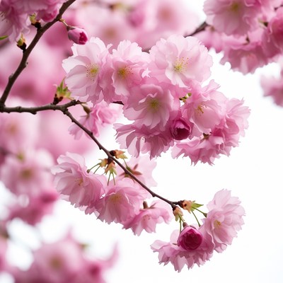 Pink Cherry Blossom Branches