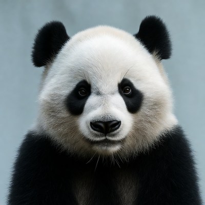 Close-up of cute panda face