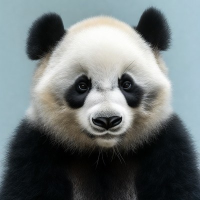 Cute panda bear close-up