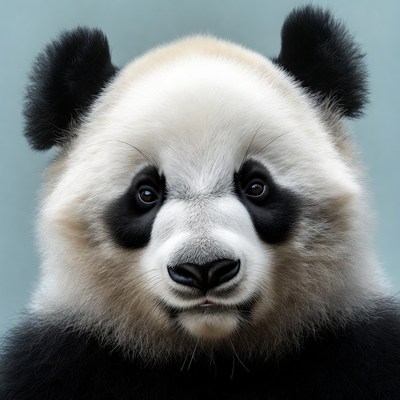 Close-up giant panda face