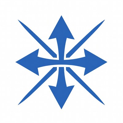 Blue Eight-Pointed Star Arrows