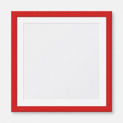 Red Framed Empty Picture Frame