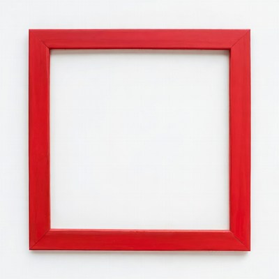 Empty Red Picture Frame