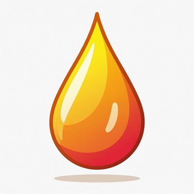 Yellow Cartoon Water Drop