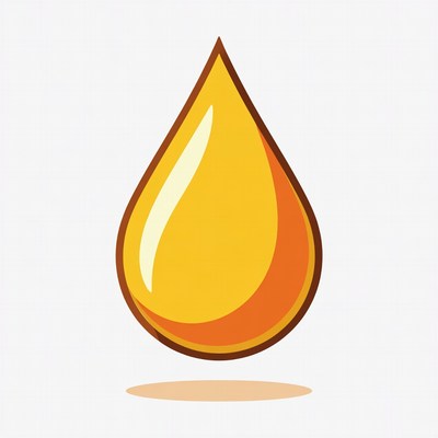 Golden Oil Drop Illustration