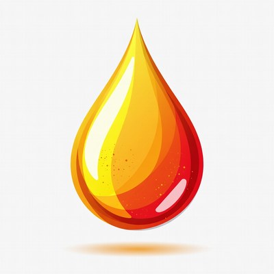 Golden Oil Drop Illustration