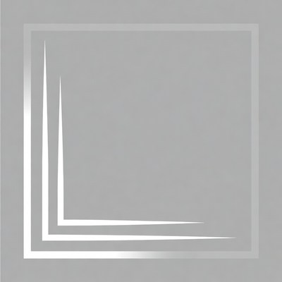 Gray Square with White Triple Border