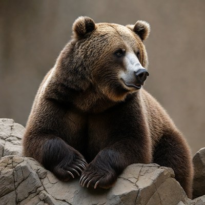 Grizzly Bear on Rocks
