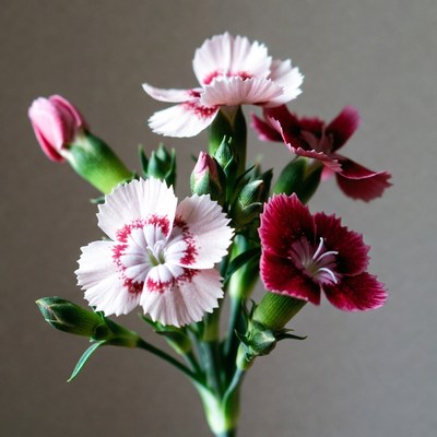 Pink and Red Carnations Bouquet