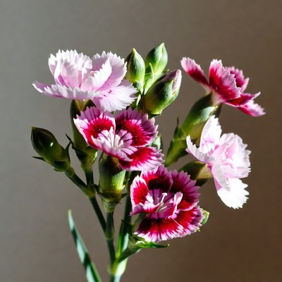 Pink and White Carnations Bouquet