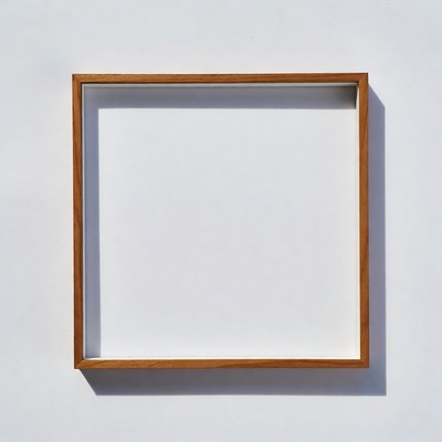 Empty Wooden Picture Frame