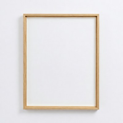 Empty Oak Wood Picture Frame