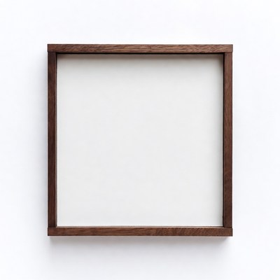 Wooden Frame with White Sign