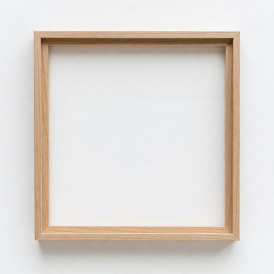 Empty Wooden Picture Frame
