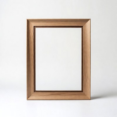 Empty Wooden Picture Frame