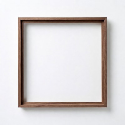 Empty Walnut Wood Picture Frame