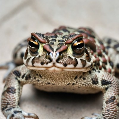 Close-up of toad on tiled surface
