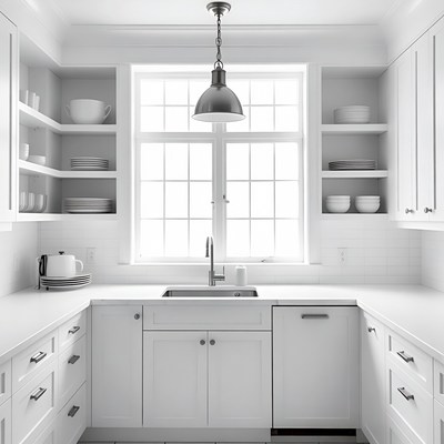 White Modern Small Kitchen